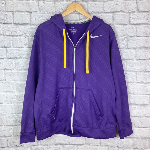 Nike Mens Thermafit Zip Jacket Purple 
